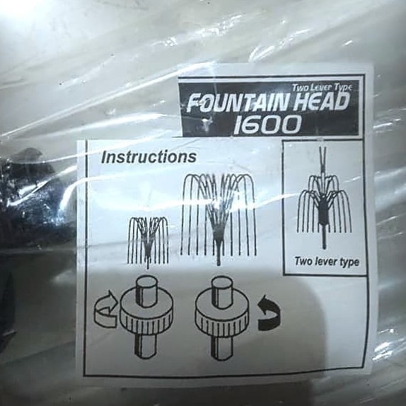 Fountain Head 1600 Pipa Air Mancur Tipe 2 Level Kepala Ganda