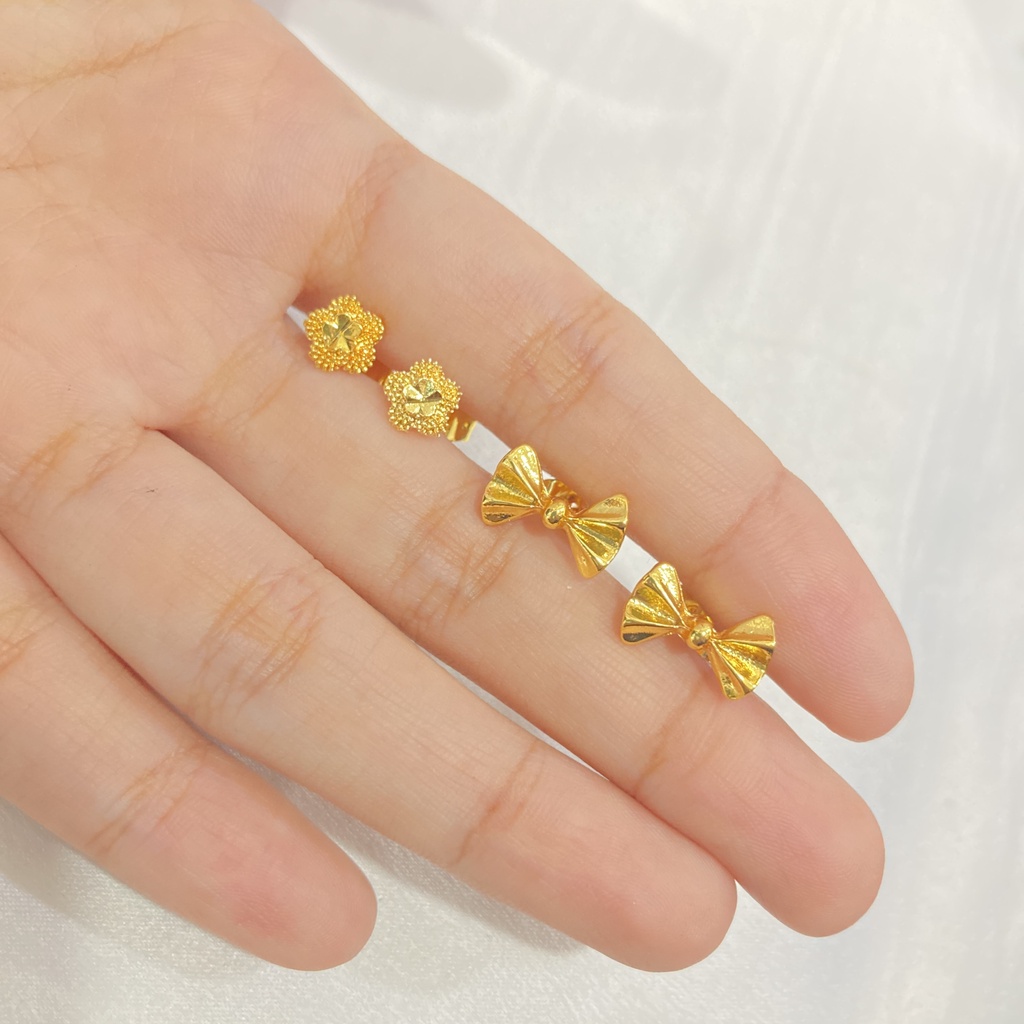 Anting Tusuk Warna 24 Karat Aksesoris Daily Fashion