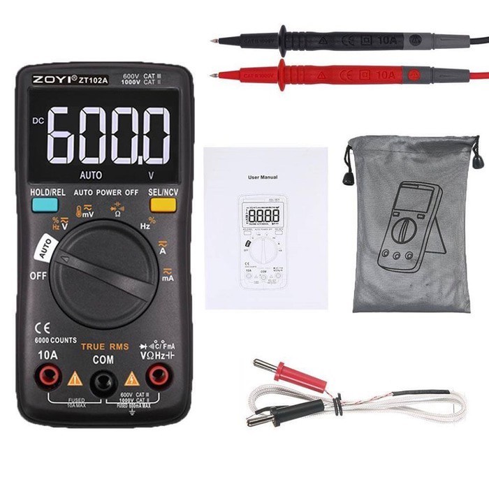 ZT 102A Multitester Multimeter Auto Range Meter Digital ZT102A