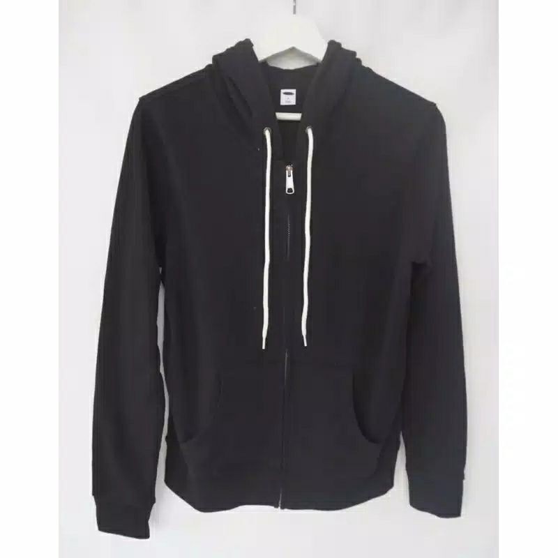 HOODIE ZIPPER OLD NAVY HITAM 100 % original (Full label)