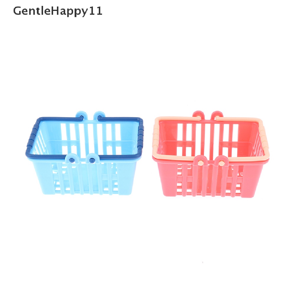 Gentlehappy Keranjang Belanja Mainan Anak Mini Supermarket Shopping Hand Basket Model Rumah Boneka