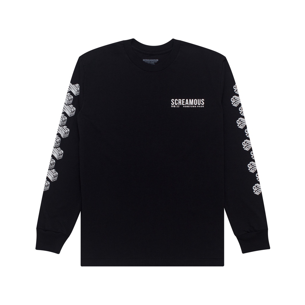 Jual SCREAMOUS LONGSLEEVE 'BLOCKS" BLACK Indonesia|Shopee Indonesia