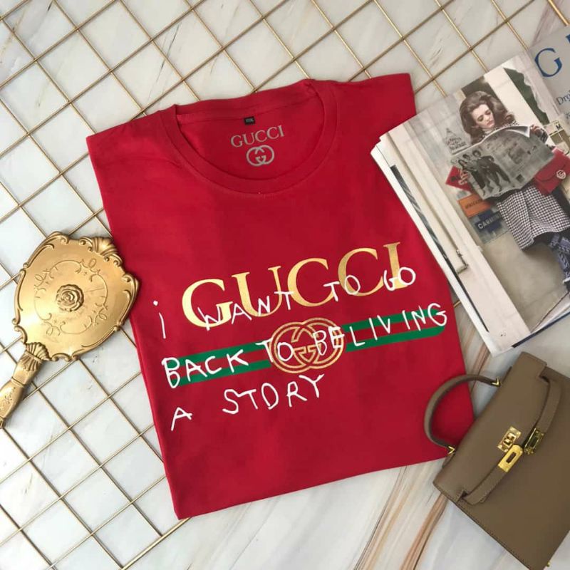 KAOS GUCC GOLD IMPORT BRANDEDTEE