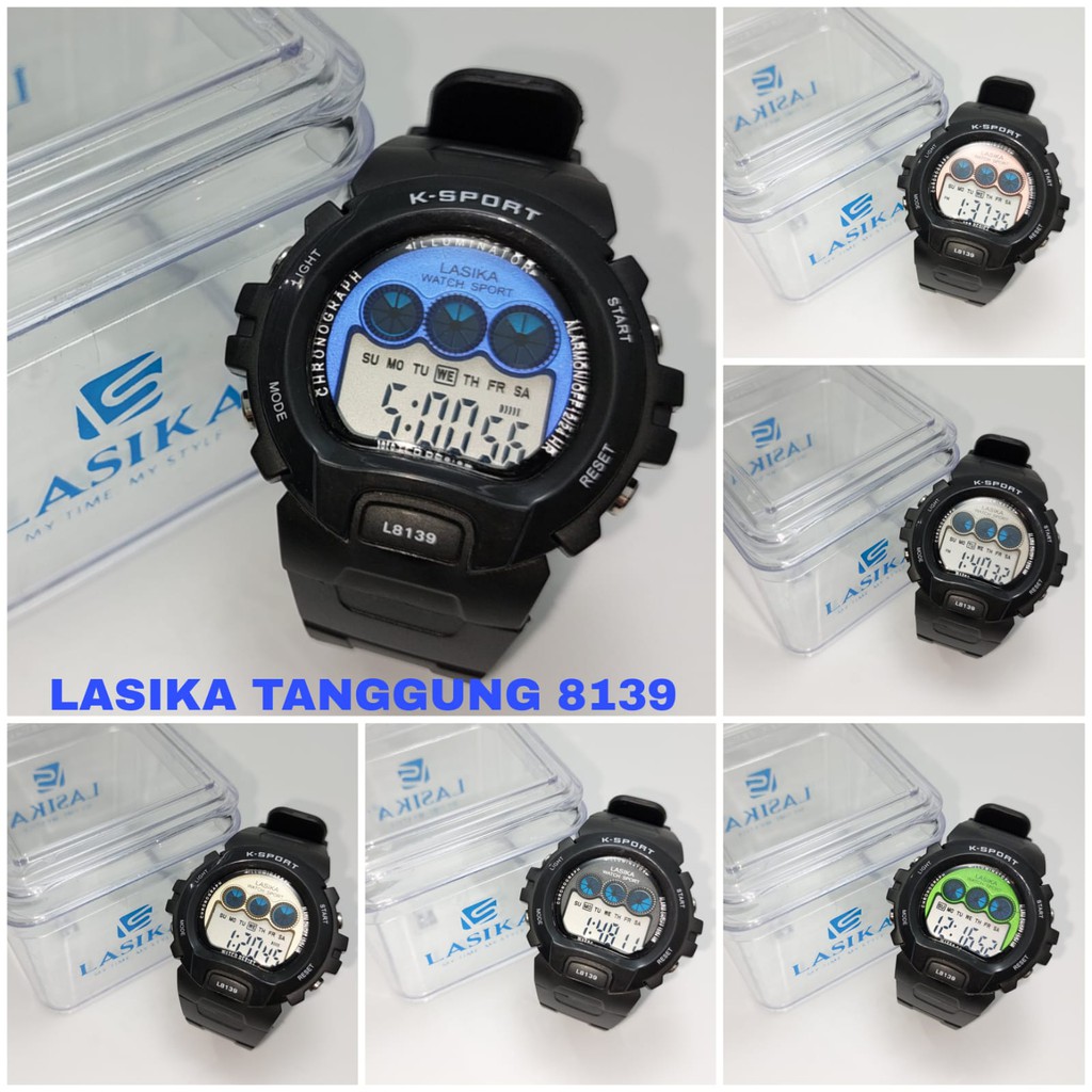 Jam Tangan Digital Premium Lasika 8139 Water Resistant Free Box Jam Tangan