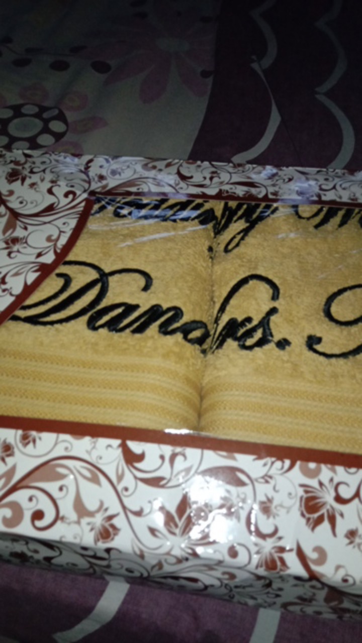 Handuk Bordir Couple Padi Inisial 2 - Terry Palmer Eternal Tanggung (50x100cm)