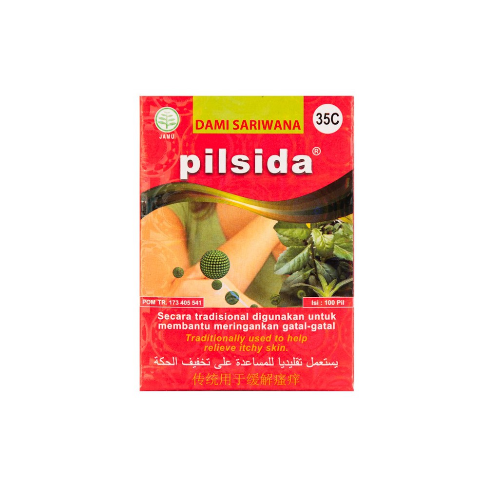 Obat Herbal PILSIDA 100 Pil Meringankan Masalah Kulit Gatal, Bisul, Jerawat [TWINPACK]-1