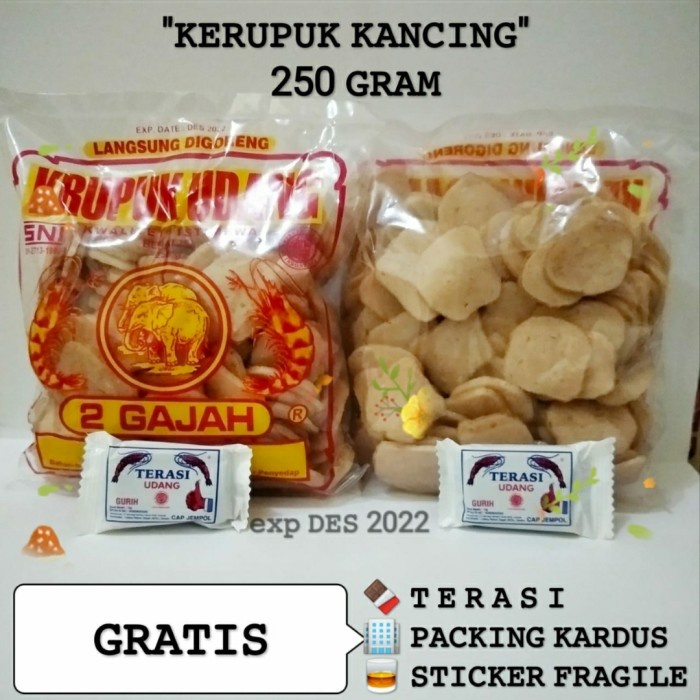 

MURAH Kerupuk Udang/ Krupuk/ Kerupuk Udang Cap Dua Gajah PAKET HEMAT 2 PCS