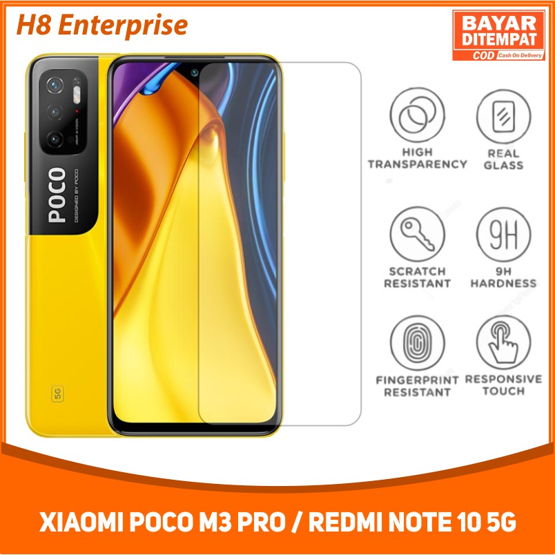 Tempered Glass Xiaomi Poco M3 Pro / Redmi Note 10 5G - Anti Gores Kaca Premium Quality