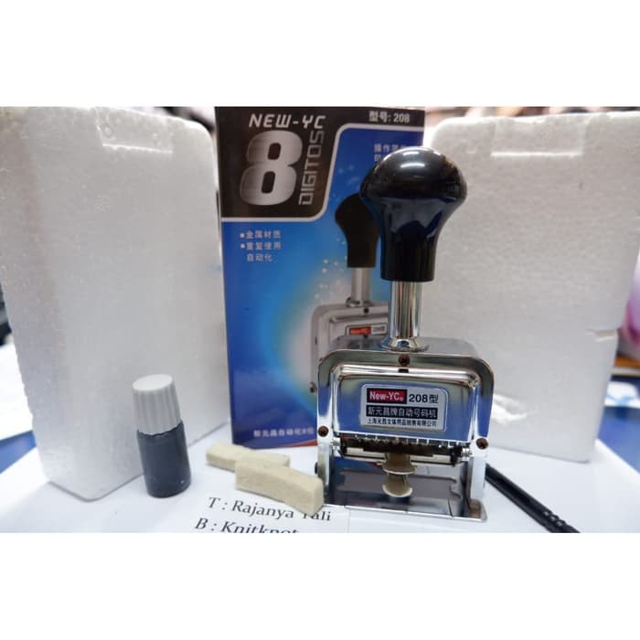 

STAMP NUMBER STEMPEL ANGKA OTOMATIS 8 DIGIT HEAVY DUTY MERK NEW YC RJT