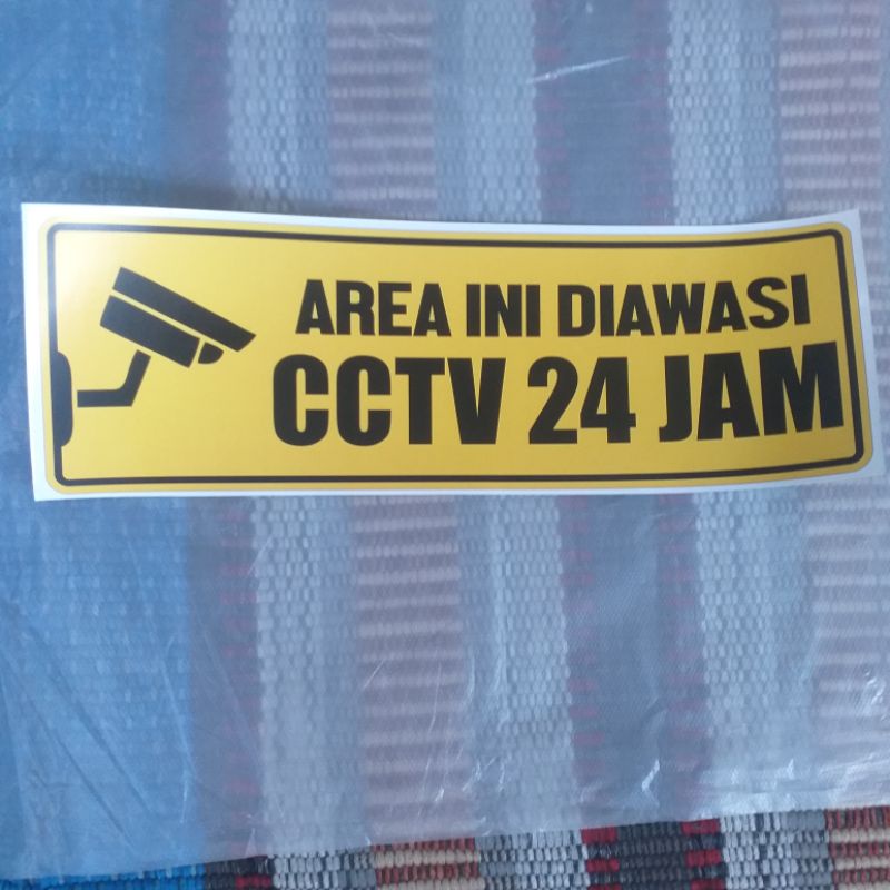 

STIKER VINYL WATERPROOF (AREA INI DIAWASI CCTV 24 JAM)