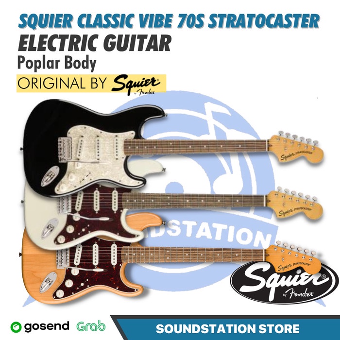 Squier Classic Vibe 70s Stratocaster Electric Guitar - Gitar Elektrik