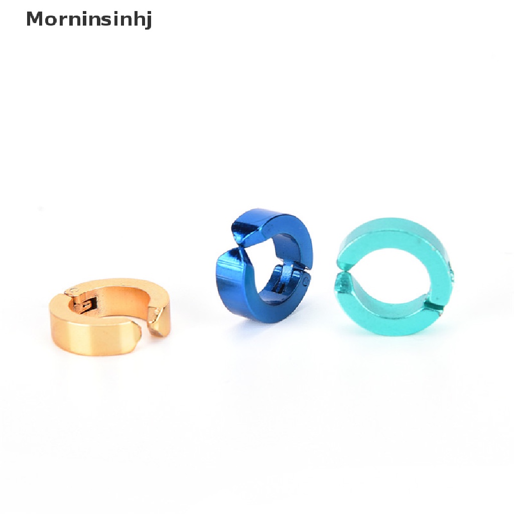 Mornin Man Klip Telinga Baja Titanium Tanpa Tindik EarsBuckle Wanita Anting Perhiasan id