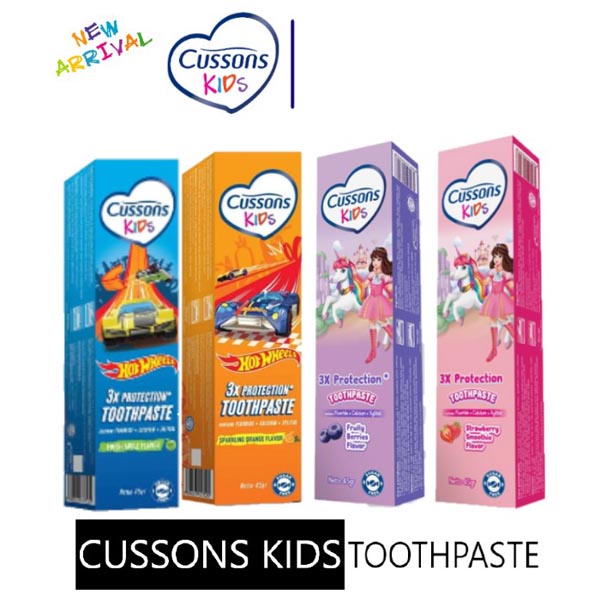 Cussons Kids Toothpaste Cussons Odol Unicorn Fruity Berries | Unicorn Strawberry Smoothie | Hot Wheels | Fresh Apple | Sparkling_Cerianti