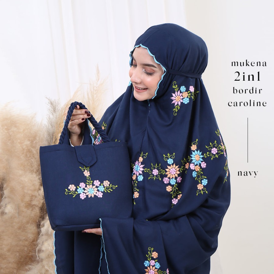 Mukena Dewasa 2 IN 1 Terbaru Bahan Adem Mukena Aisyah Bordir Mewah Renda Cantik 2020 Mukenah I8E7