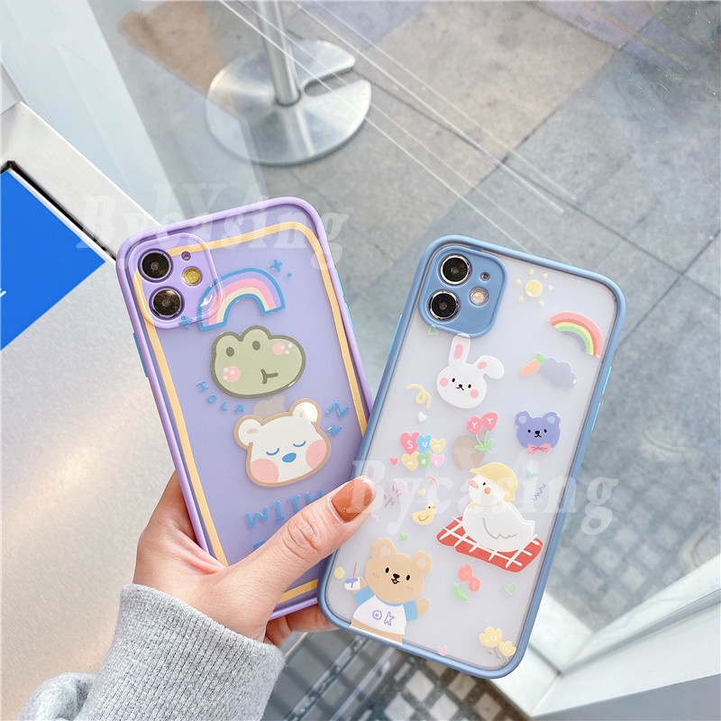 Casing Redmi 10 Note 10 Pro Redmi 9T 9A 9C Note 9S 9 Pro Note 8 Note7 Xiaomi Poco X3 Pro M3 Cute Cartioon INS Creative Starbucks Pattern Matte Case