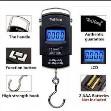 &lt; M.A &gt; Timbangan Gantung Digital Portable Weiheng WH-A08 50kg Electronic Scale Koper Ikan Barang Laundry