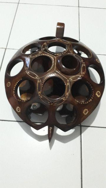 Tempat Aqua Gelas Bentuk Kura-kura Teratai Dll Kayu Jati | Kado Nikah| Hiasan Rumah Unik