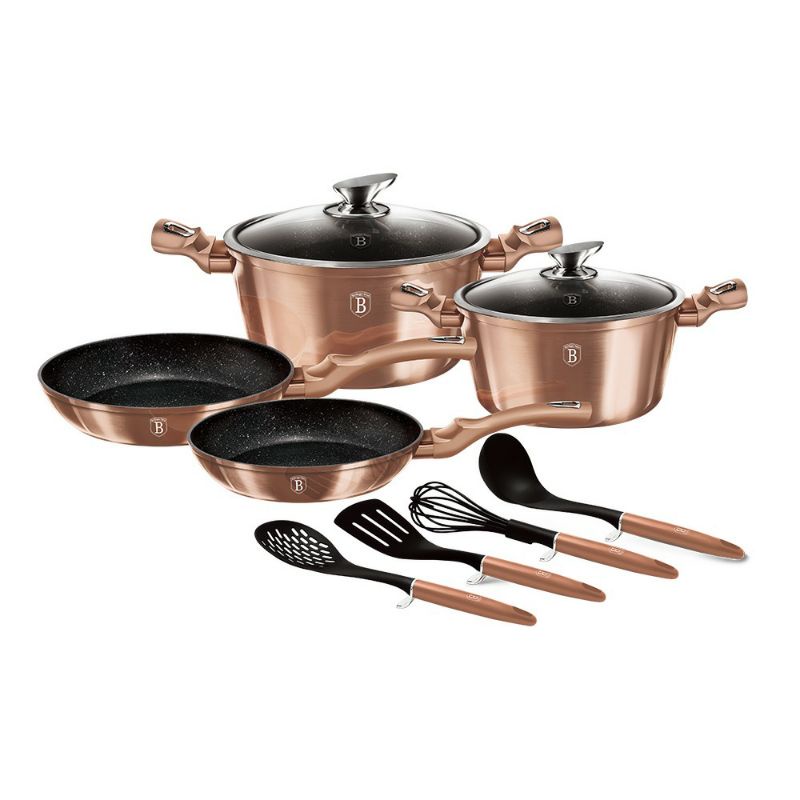 berlinger haus 10pcs cookware rose gold