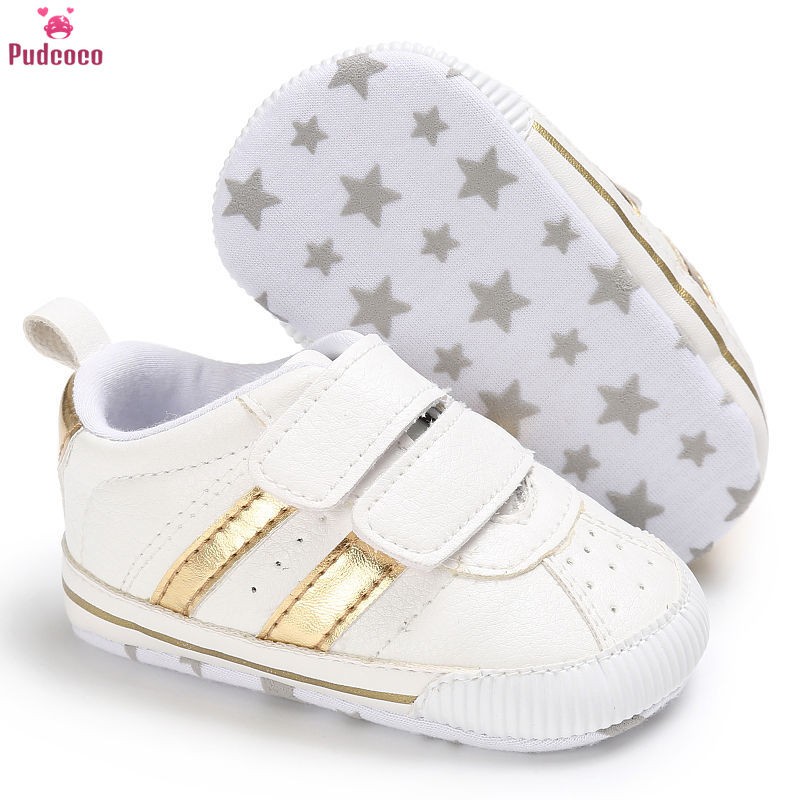 Child Toddler Baby Girl Boys Crib Shoes Leather Sneakers Soft Anti-slip Trainers 