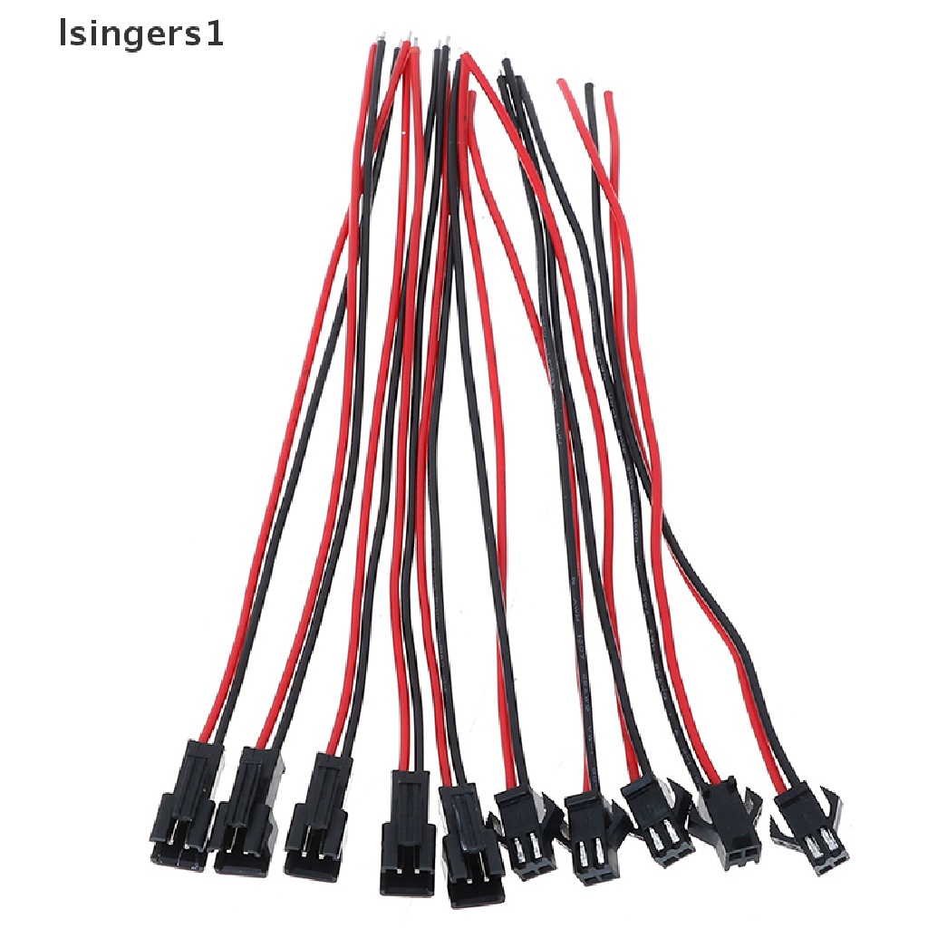 (lsingers1) 10pcs Konektor Kabel JST SM 2pin male Ke female Panjang 15cm