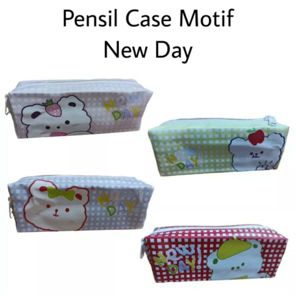 

KOTAK PENSIL RESLETING / PENSIL CASE POUCH / MOTIF NEW DAY