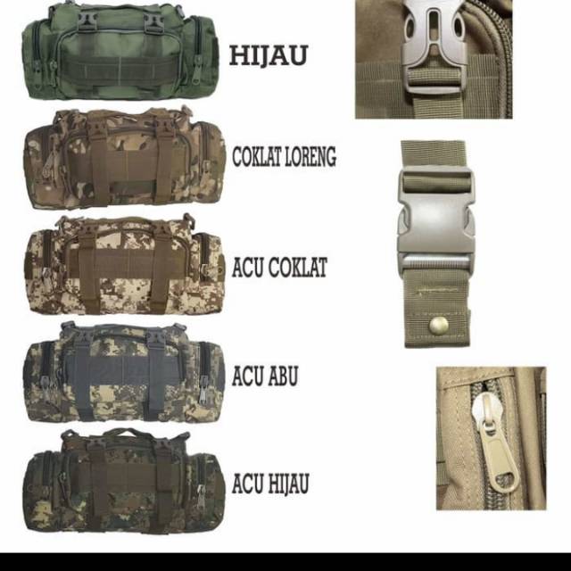 Tas Selempang Tactical Army Waist Bag Original Tactical Tas Selempang Army Tactical Polos Loreng