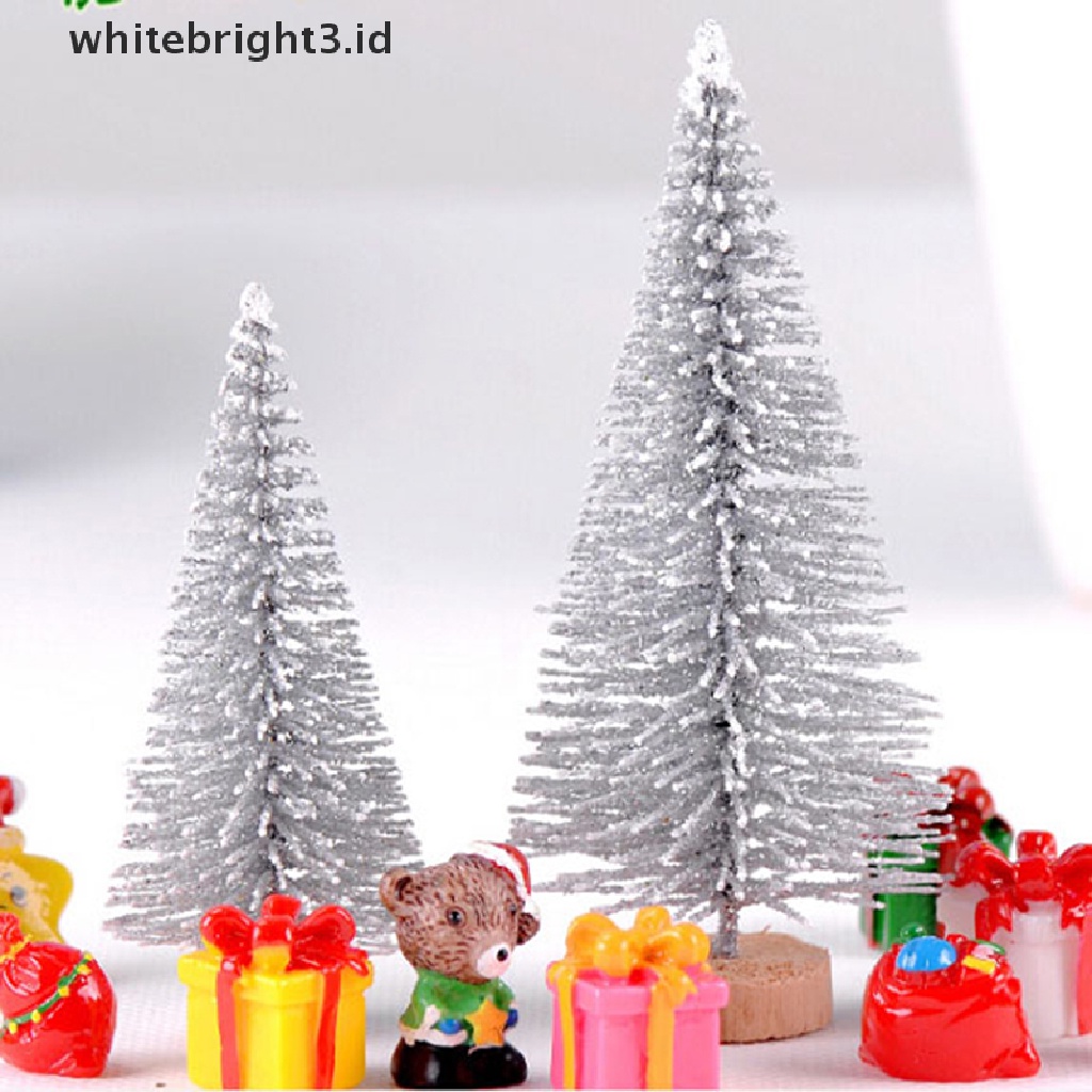 (whitebright3.id) 3pcs / set Pohon Natal Mini Untuk Dekorasi Meja