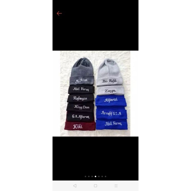 Kupluk Anak Gratis Bordir Nama Suka-Suka