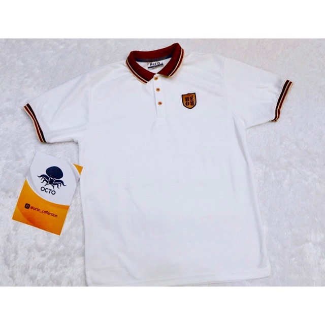 POLO SHIRT HERO PUTIH STRIP