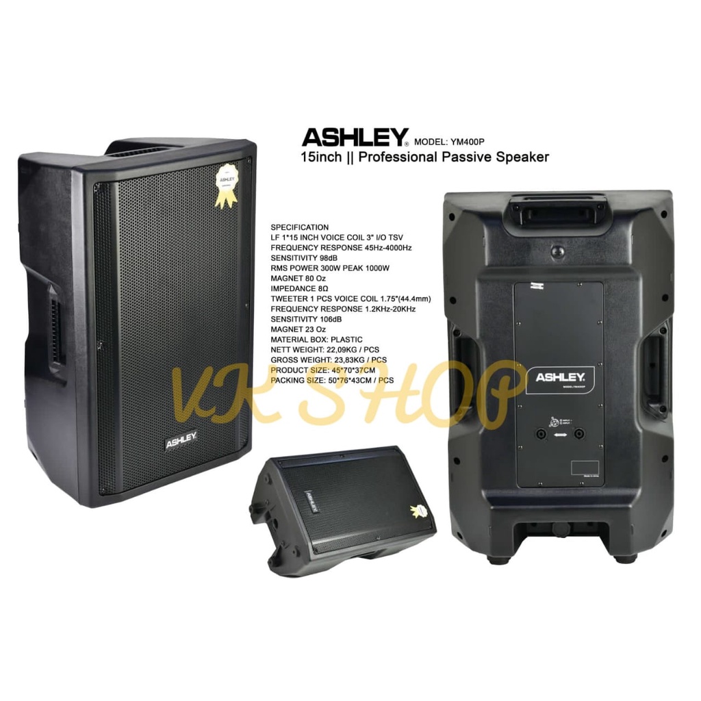 Speaker Pasif Ashley YM400P 15 Inch YM 400P Original Ashley YM 400 P