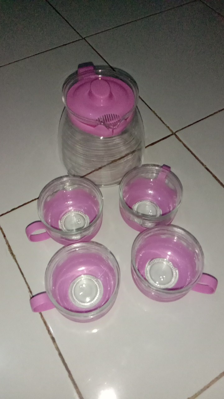 Teapot Set 5 In 1 Tea Pot Kaca Teko Teh