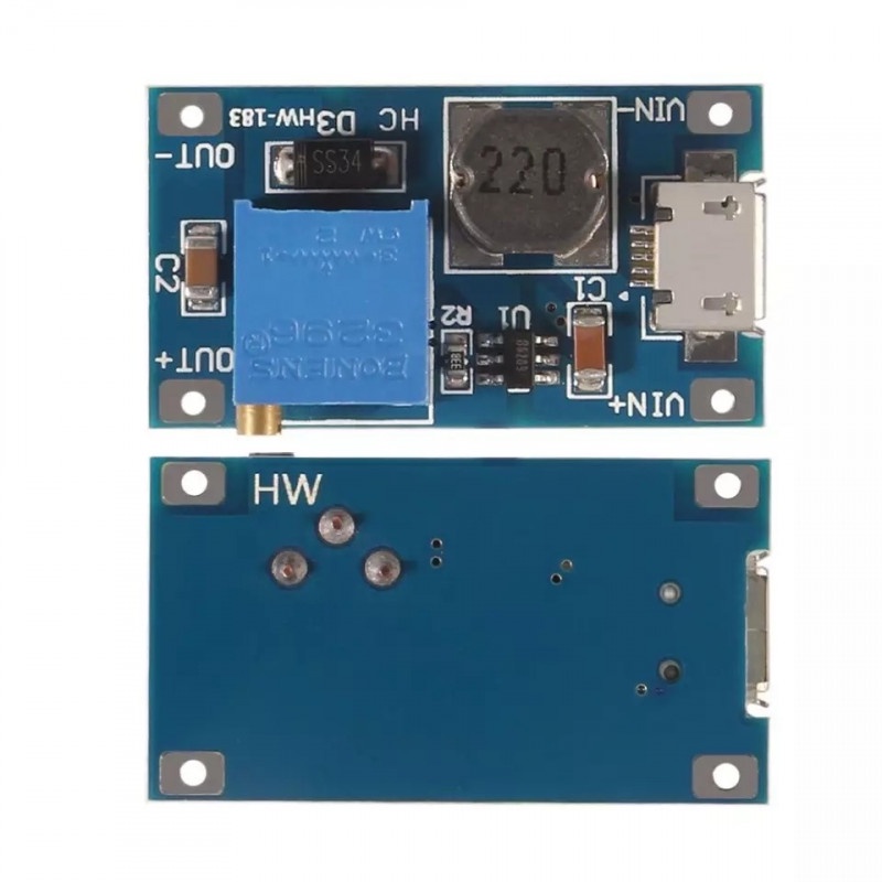 DC Step Up Converter 2A Module MT3608 Input Micro USB