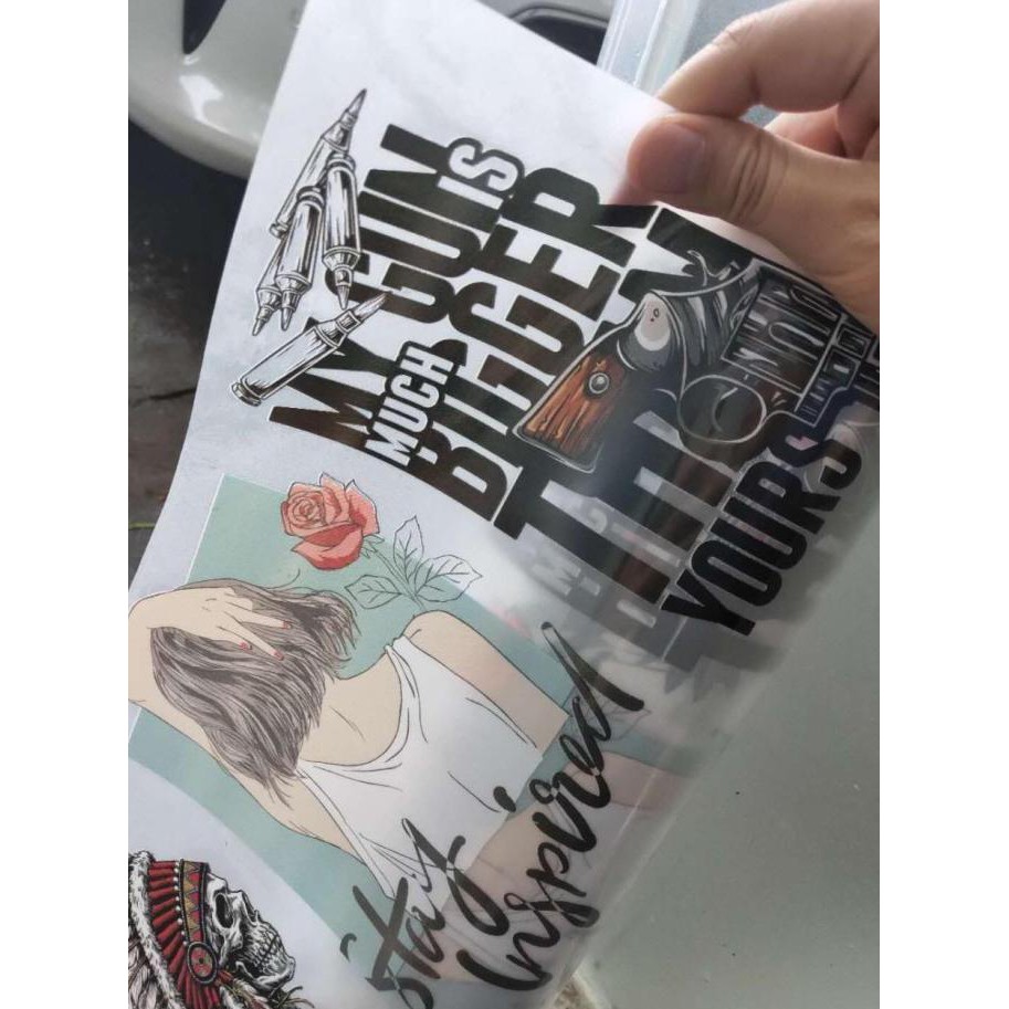 

Sablon Digital Transfer Film Dtf - Cetak Print Full Colour 1/2 Meter - Tanpa Karton