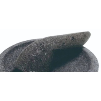 JUAL Cobek +Ulekan Gunung Batu Asli Ukuran 16cm<<