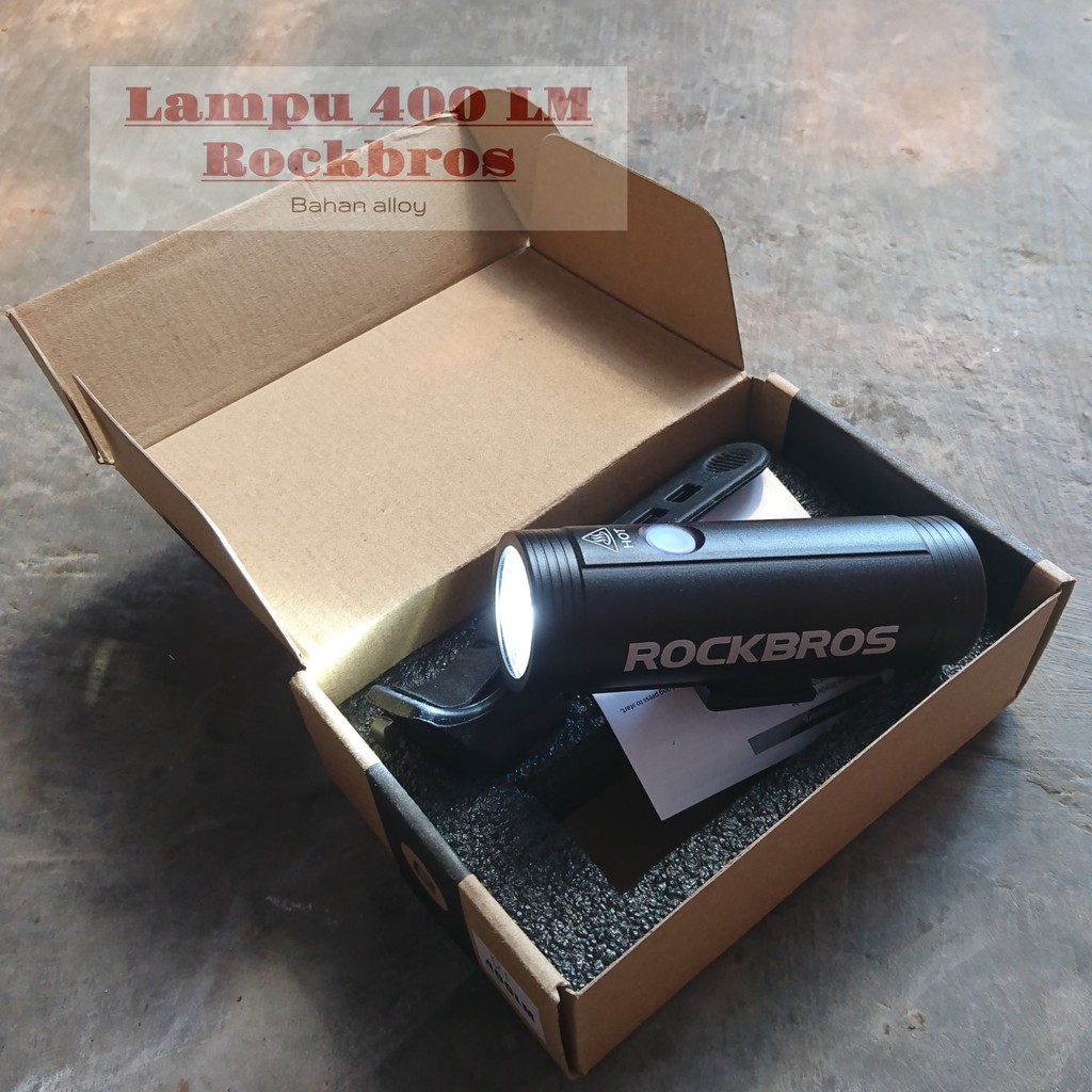 Lampu Sepeda Rockbros 400 Lumens LM terang