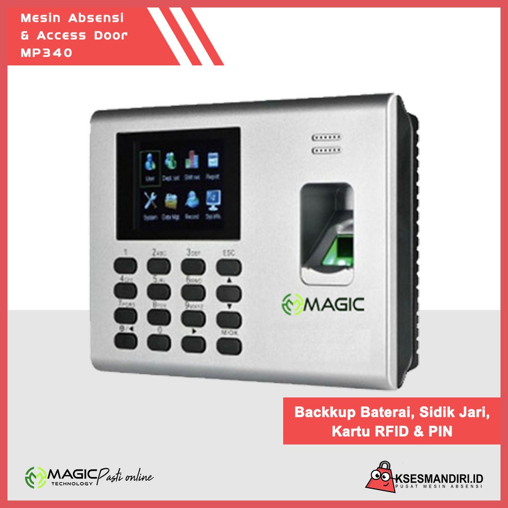 Fingerprint Mesin Absensi Access Door Magic MP340 BEST SELLER