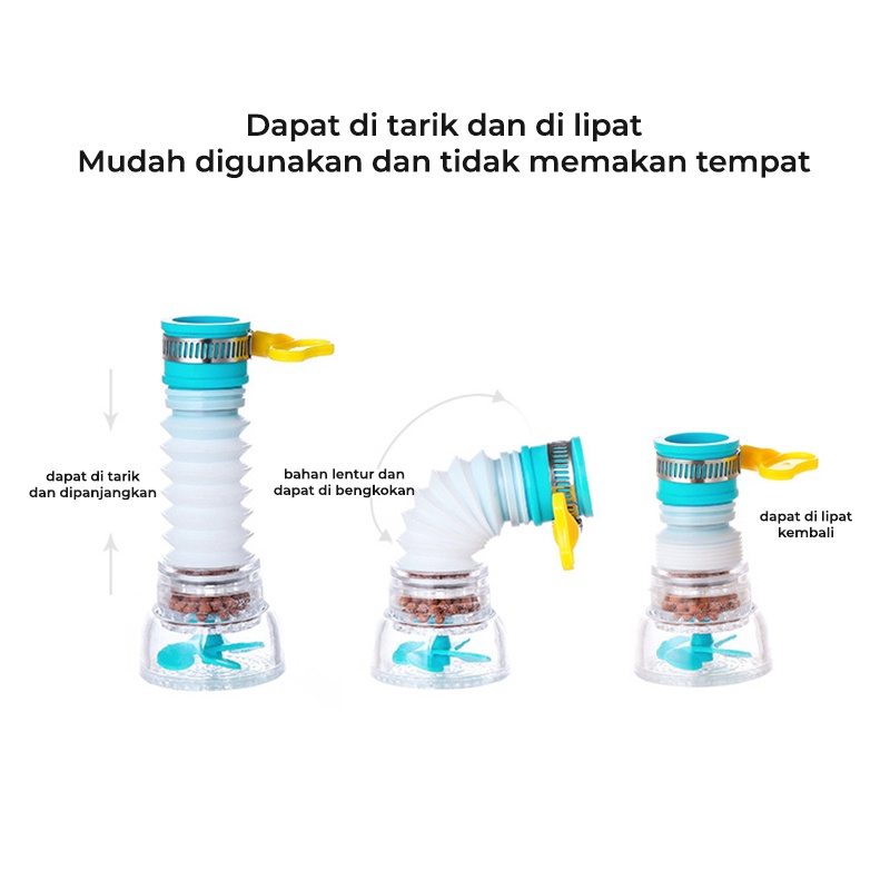 Sambungan Kran Air Fleksibel/Sambungan Kran Air Flexible 360 derajat Anti Splash Shower MX1040