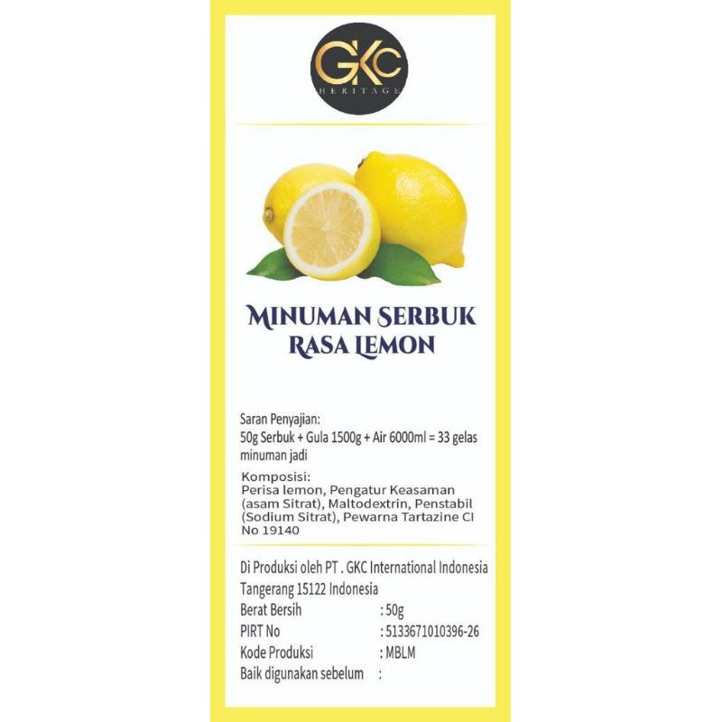 

Bubuk minuman sirup lemon 50gr
