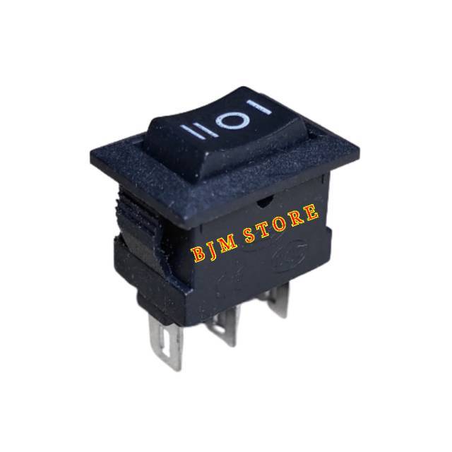 ROCKER SAKLAR SWITCH MINI ON-OFF-ON 3PIN - SWICTH MINI ON OFF ON 3 KAKI HITAM