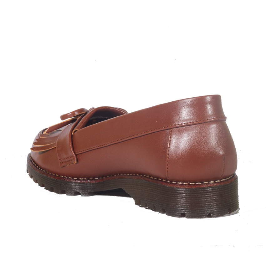 Victoria Brown | 36-41 | Sepatu Pantofel Loafer Polos Wanita Cewek Women Formal Footwear | FORIND x Lvnatica