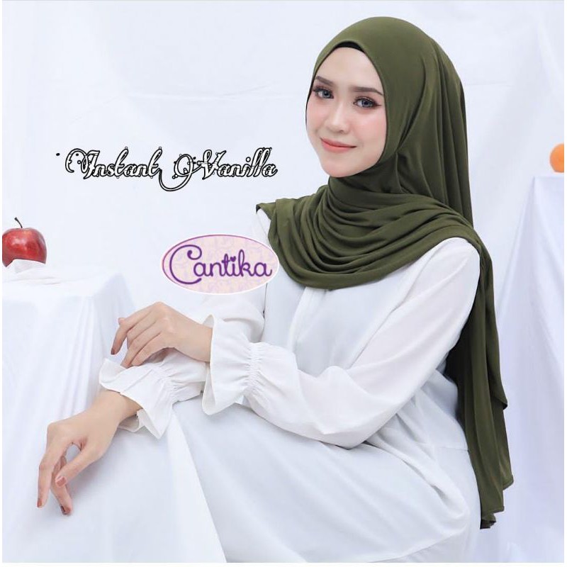 PROMO MANTUL SALE!  Instan Pashmina Vanilla Ori Cantika Hijab