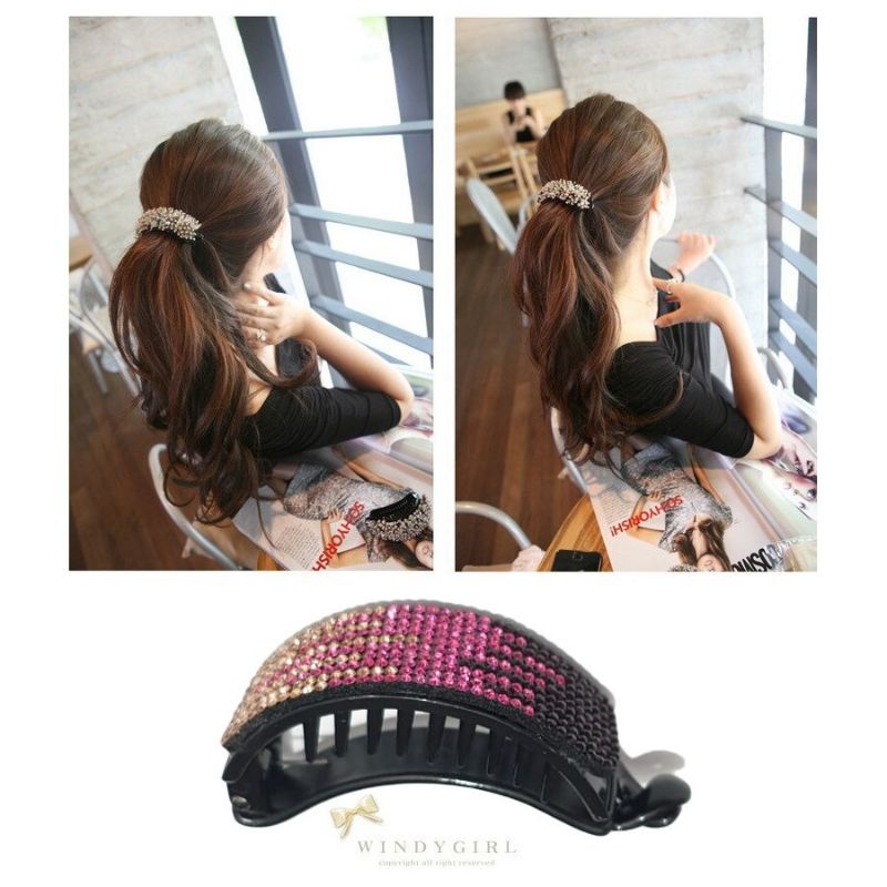 jepit rambut pisang 8cm jedai salon permata korea