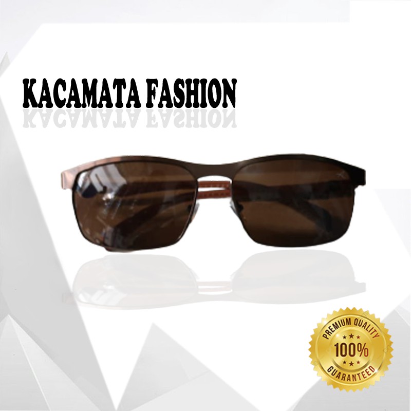 Kacamata coklat pria wanita fashion retro classsic sunglasses unisex kaca mata fashion pria wanita