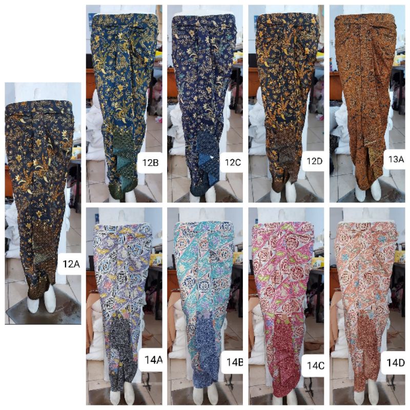 (2/3) Rok batik FOIL EMAS pinggang karet. Langsung pakai. Termurah produksi sendiri. KeroncongBusana