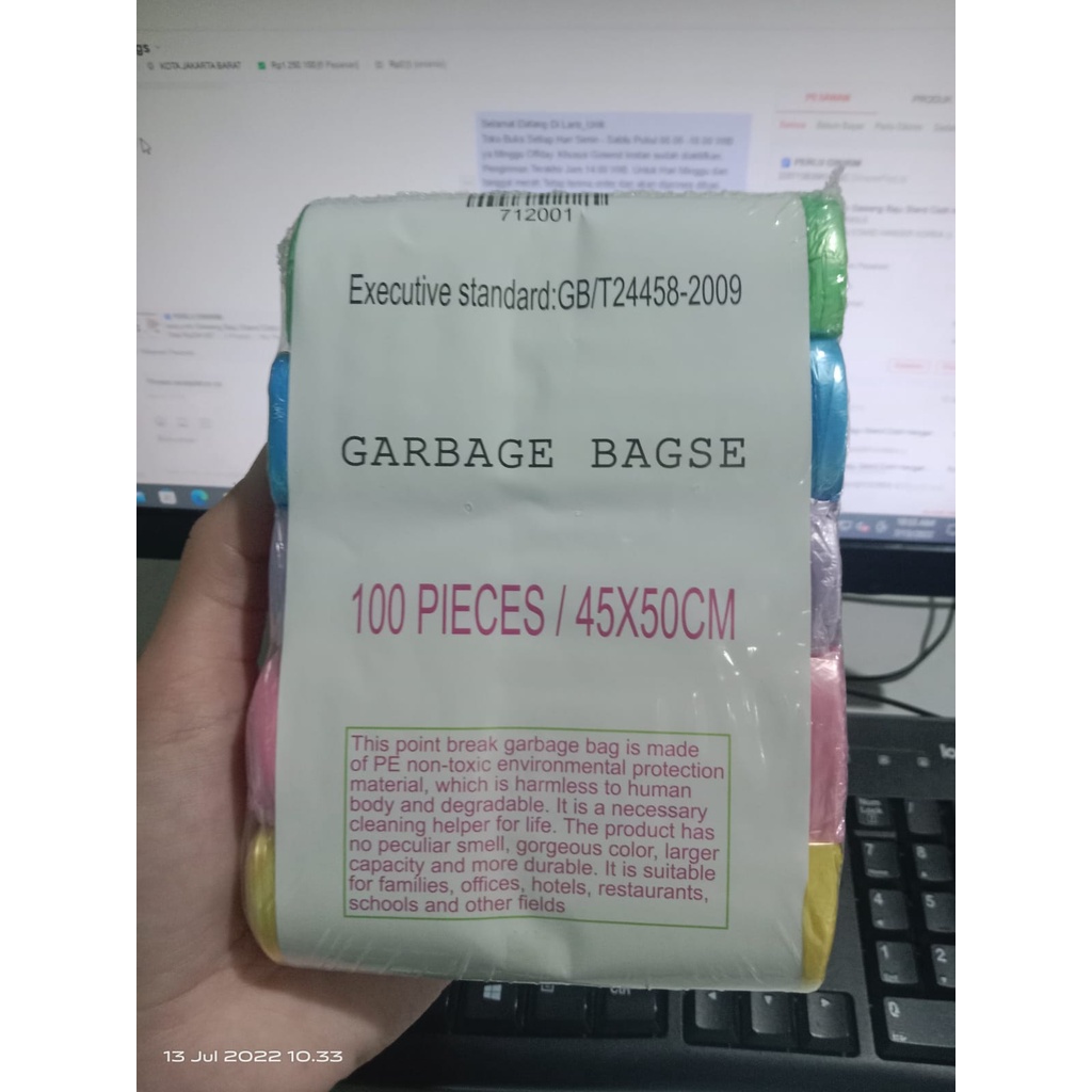 BISA BAYAR DITEMPAT KANTONG PLASTIK SAMPAH 45X50CM ISI 20LEMBAR / KANTONG PLASTIK GULUNG ROLL / PLASTIC TRASH Kantong Plastik Sampah gulung plastik sampah roll jumbo