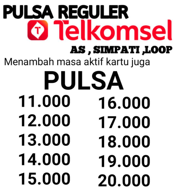 Pulsa Telkomsel 4.500.000
