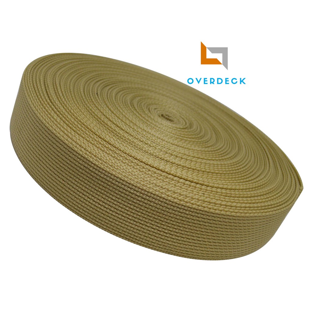 

5 METER TALI WEBBING TAS LT 3.8 CM TEBAL 1.30 MM BAHAN POLYPROPYLENE - LT 38 CREAM