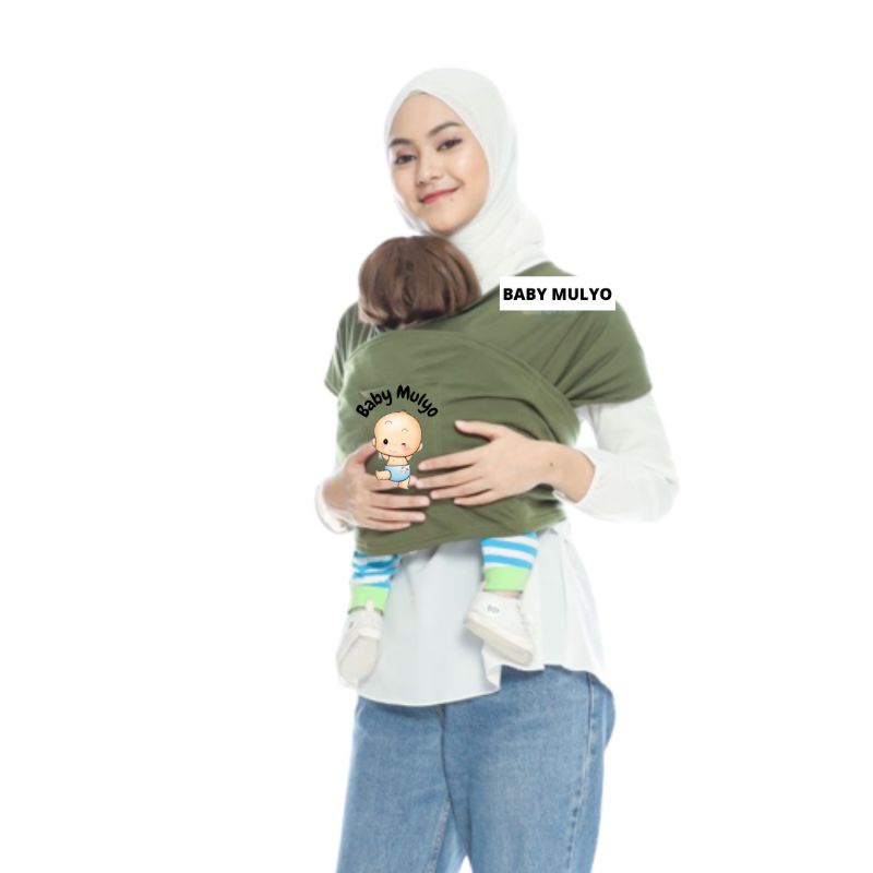 Gendongan Bayi Depan M-Shape Baby Wrap 3in1 Geos Baby Instan Premium Baby_M