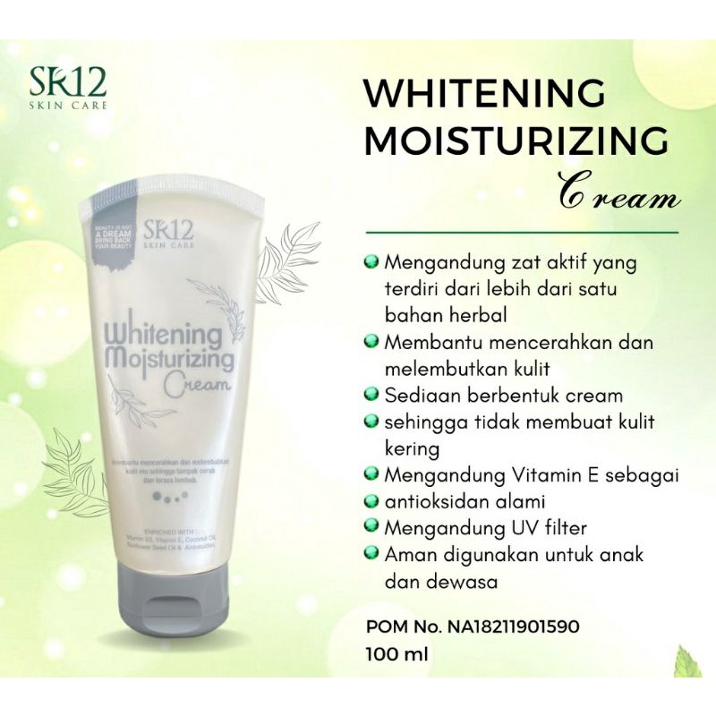 SR12 WHITENING MOISTURIZING CREAM PEMUTIH BADAN BPOM | CREAM PEMUTIH WAJAH BPOM | CREAM GLOWING WAJA