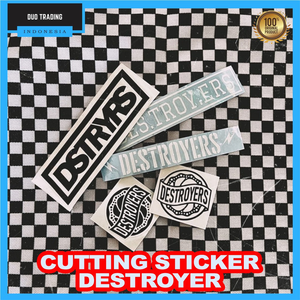 Cutting stiker destroyers sepeda lipat